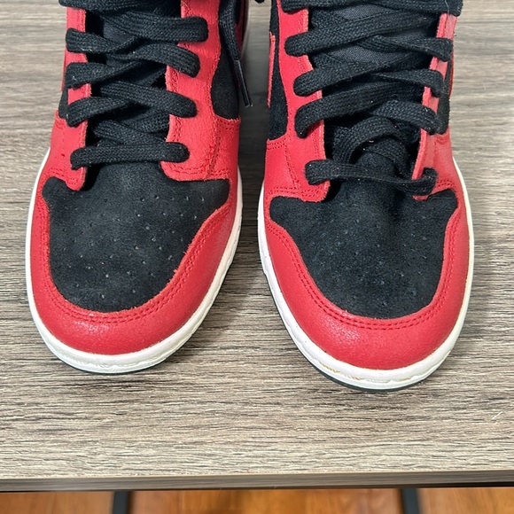 NIKE DUNK SKY HI HIDDEN WEDGES HEELS BLACK AND RED SIZE 8.5 - Picture 11 of 12